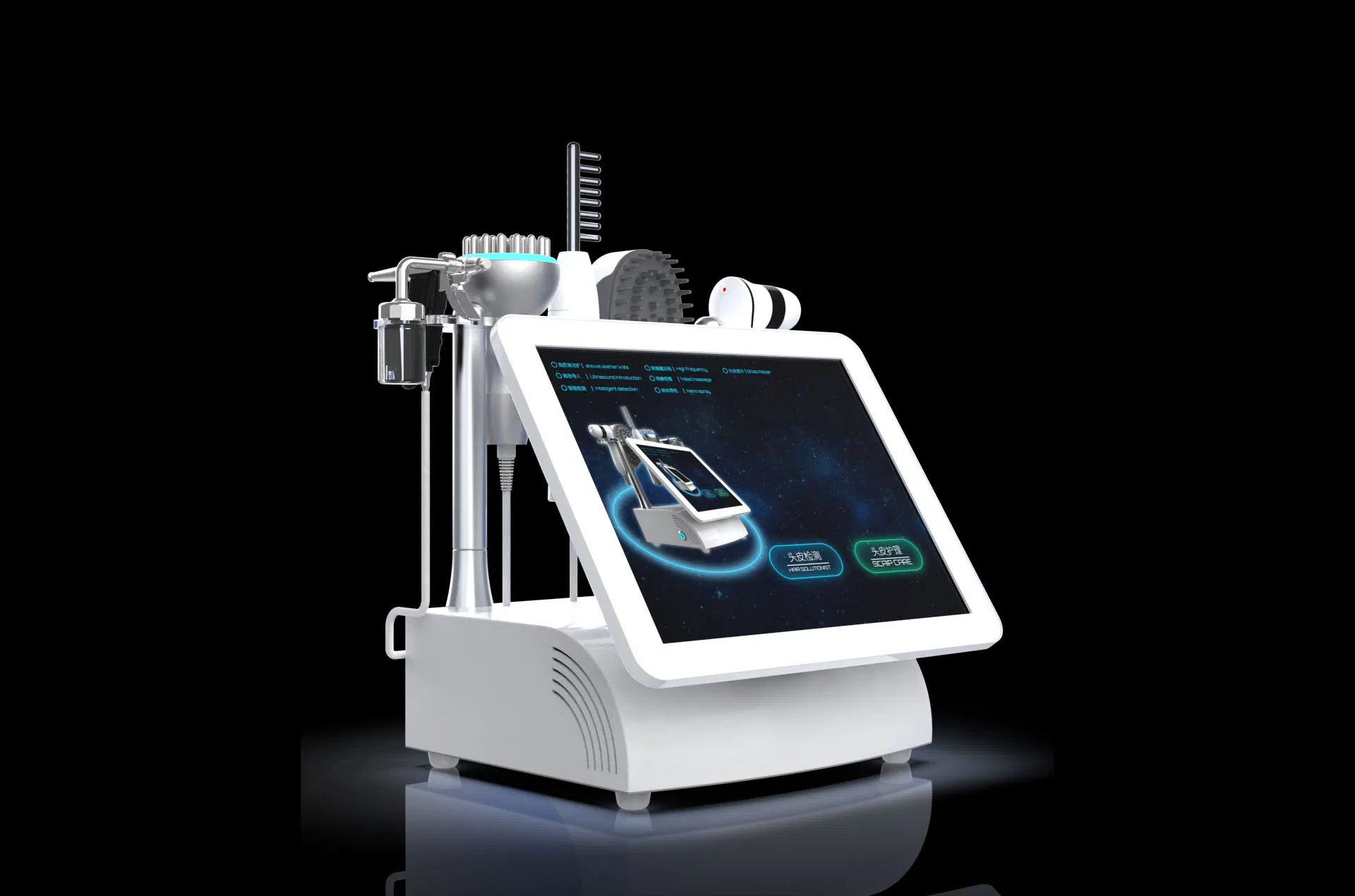 Портативный 15-дюймовый массажер-анализатор для роста волос