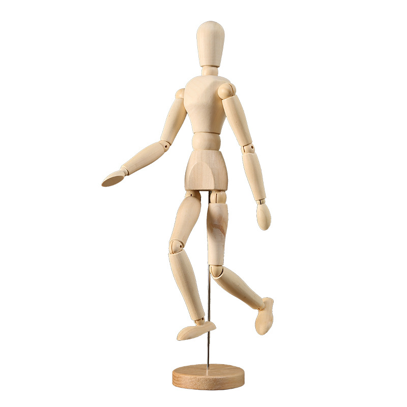 Sketch Mannequin Model Movable Limbs Wooden Hand Body Wbb28344