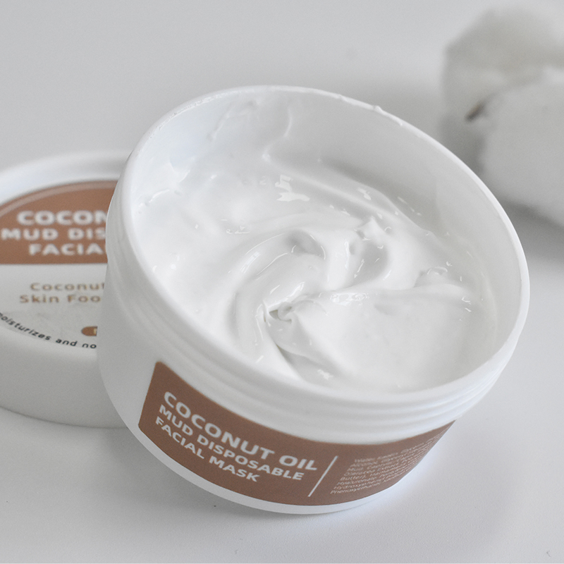 Private Label Skincare Face Care Brightening Anti Acne Deep Cleansing Coconut Oil Face Mud Mask Facial Clay Masks