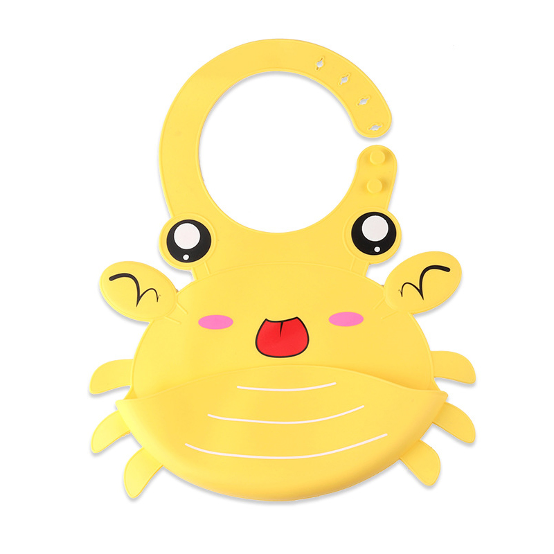 Cute Little Crab Shape Silicone Baby Bib