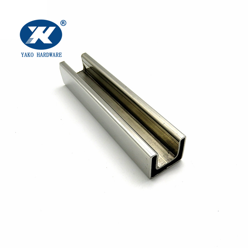 Stainless Steel Glass Holder Slotted Channel Pipes Slot Tube Hardware Accessories