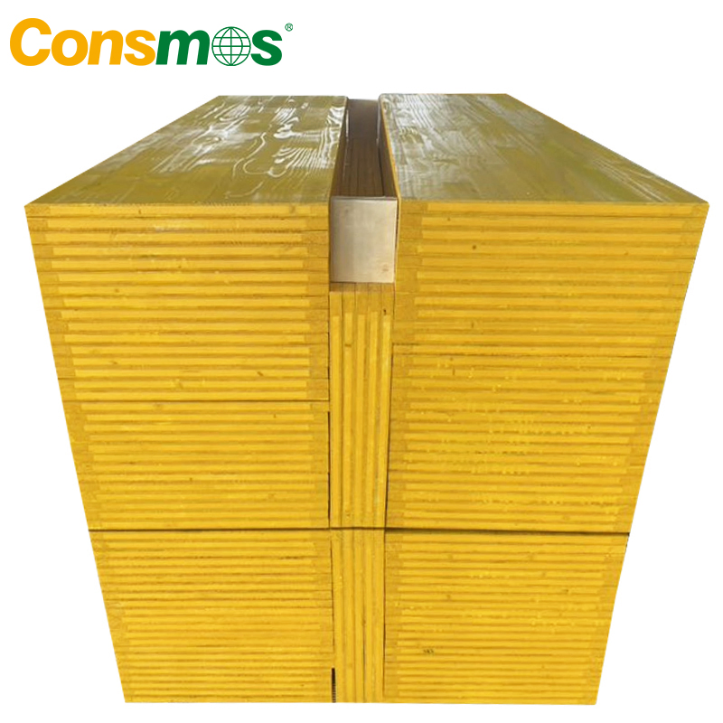 High Grade Waterproof 3 Ply Yellow Shuttering Panel for Concrete Formwork