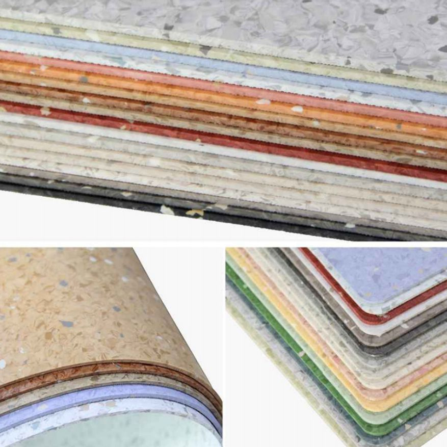 Self Adhesive Easy Installation Vinly Roll Homogeneous Plastic Floors