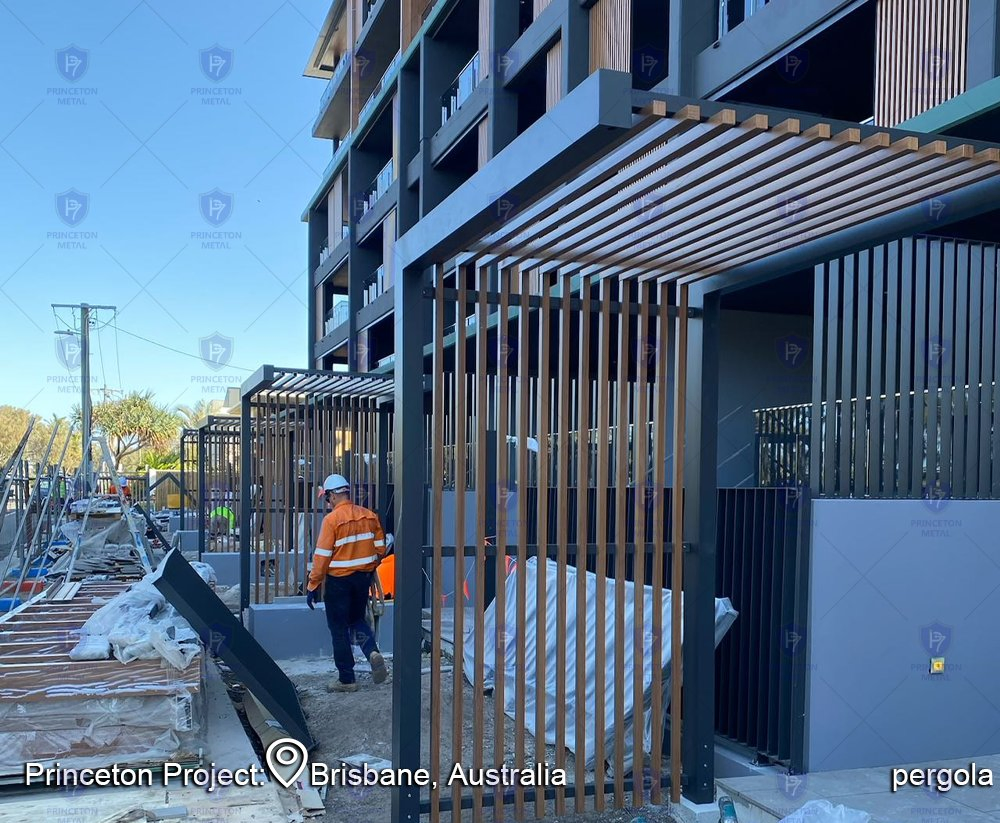 Project Building Wood Grain Cladding Wall Panel Aluminum Screen Batten for External Facades