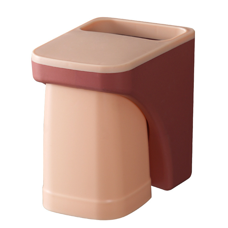 Household Bathroom Magnetic Suction Wall-Mounted Toothbrush Non-Perforated and Trace-Free Mouthwash Cup Set