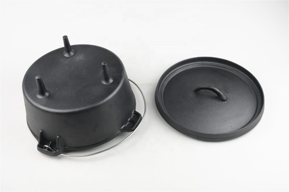 Чугунный кемпинговый котелок с предварительной прокалкой