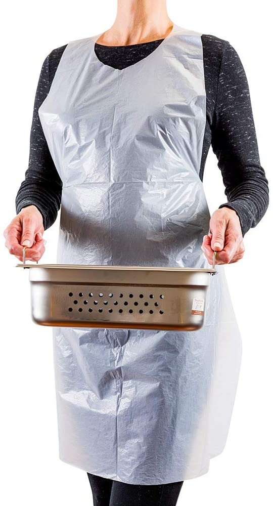 Polyethylene PE Disposable Hair Salon Kitchen Cleaning Aprons
