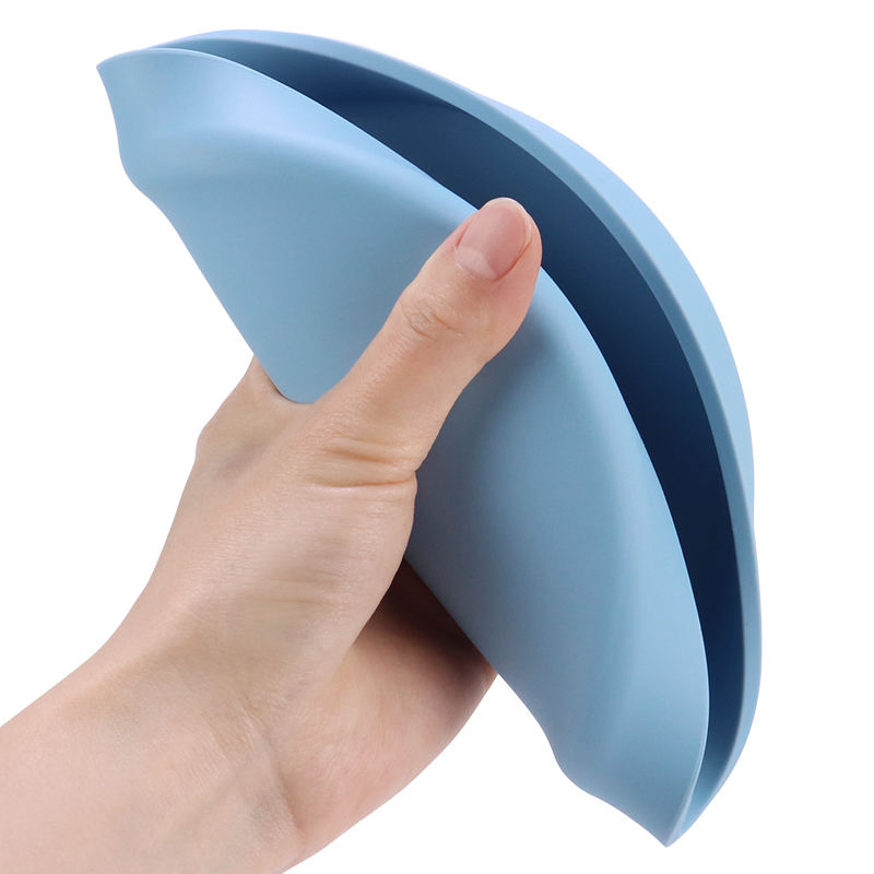 100% Food Grade Multifunctional Non-Toxic Unbreakable Eco-Friendly Oven Safe 3PCS Silicone Dinnerware Reusable Bowls Set Plate for Dumpling, Pasta, Fruit, Snack