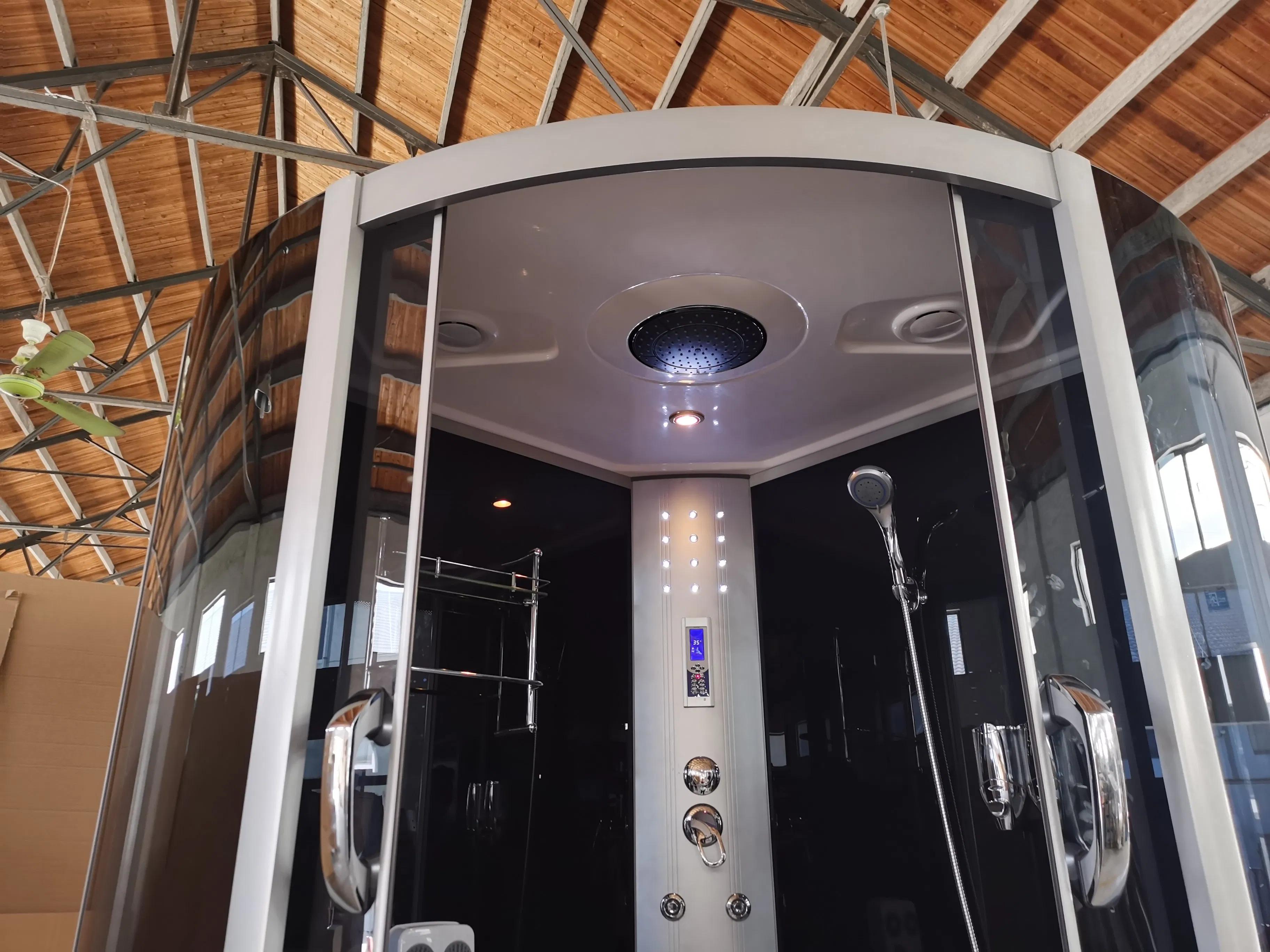 Sector Shower Room, Steam Optional, Chrome Aluminum Profile Cabin