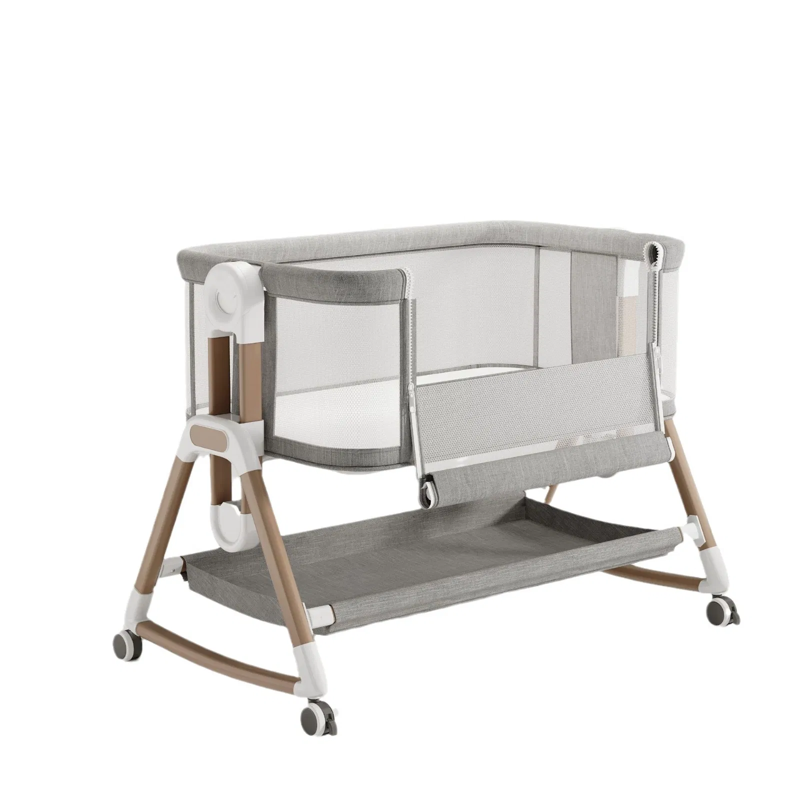 Breathable Mesh & Mattress Bedside Bassinet