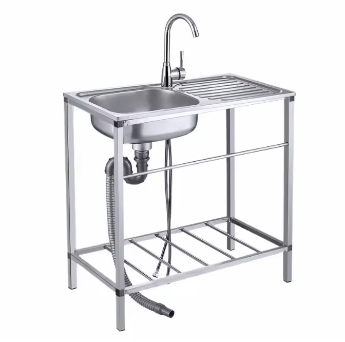 OEM Kitchen Stainless Steel Sink with Bracket and Workbench