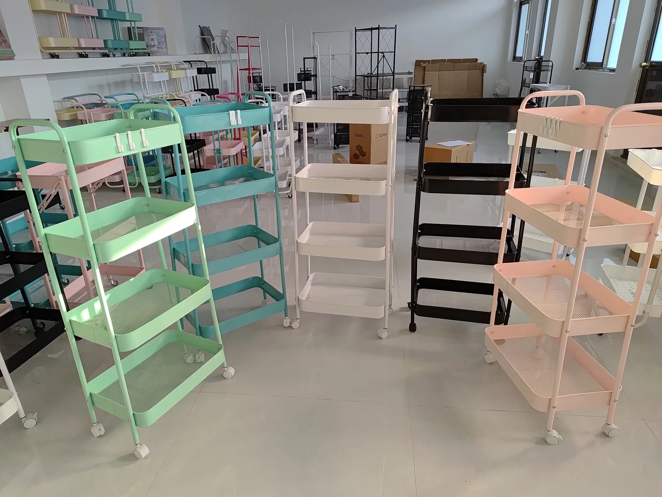 Foldable Storage Rack 3-Tier Trolley for Travel Camping Gear Storage