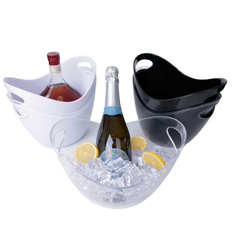 New Design Wholesale Multiple Colors Cooler Customized Acrylic Beer Plastic Ice Bucket