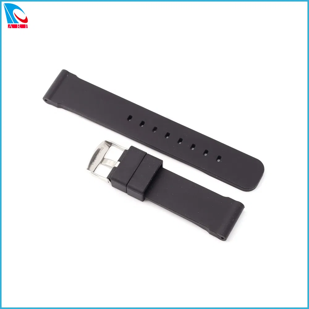 Silicone Black Replacement Watch Straps Without Stitching
