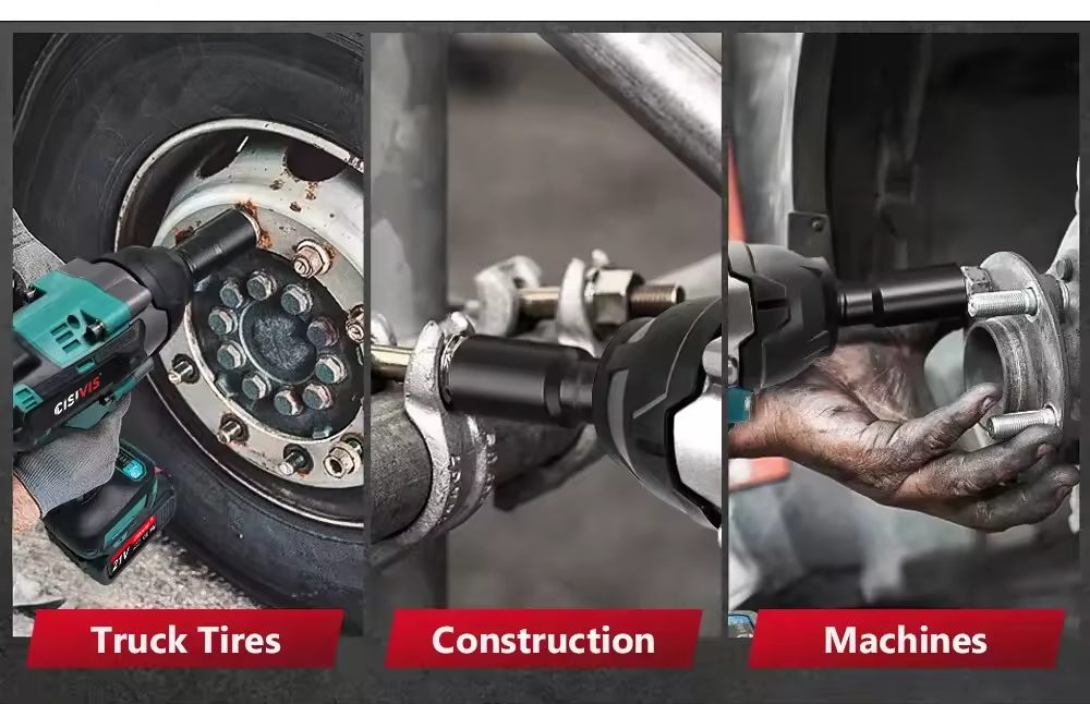 Cisivis Impact Wrench 1/2 Power Tools Set Cordless Impact Wrench 800nm Electric Power Wrenches Impact Wrench Torque Wrench Suitable for Anywhere