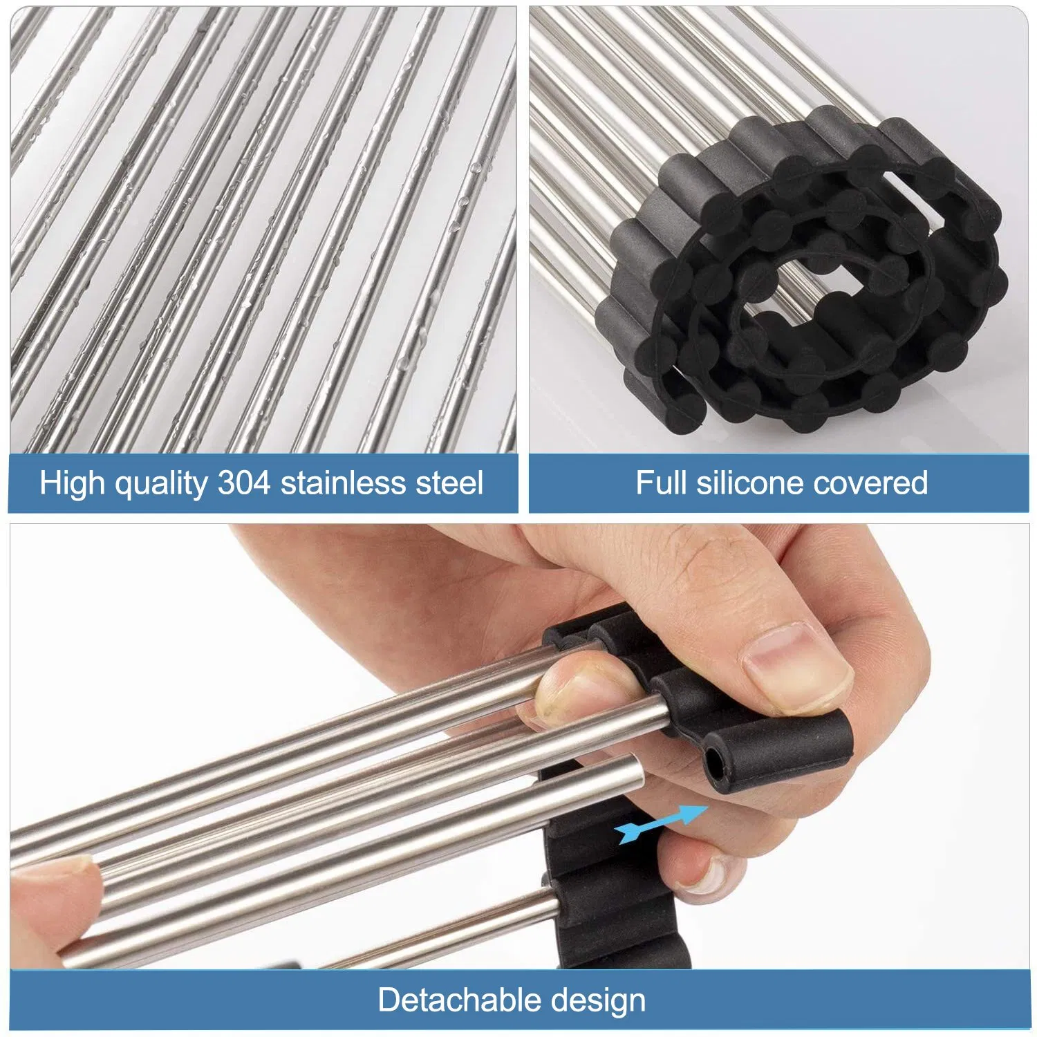 Складная сушилка для посуды Aquacubic над раковиной