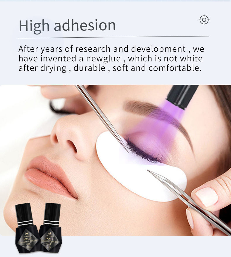 Starspeed UV Lash Glue Clear UV Eye Lash Extensions Glue Strong LED UV Lash Glue