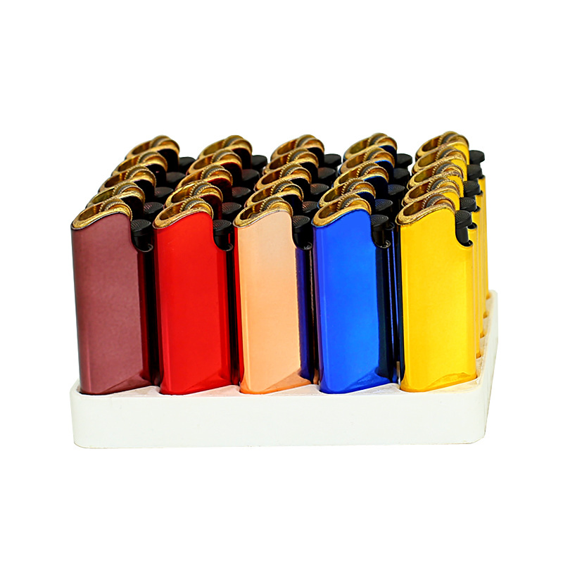 Wholesale Metal New Grinding Wheel Lighter Fixed Pulley Open Flame Disposable Lighter