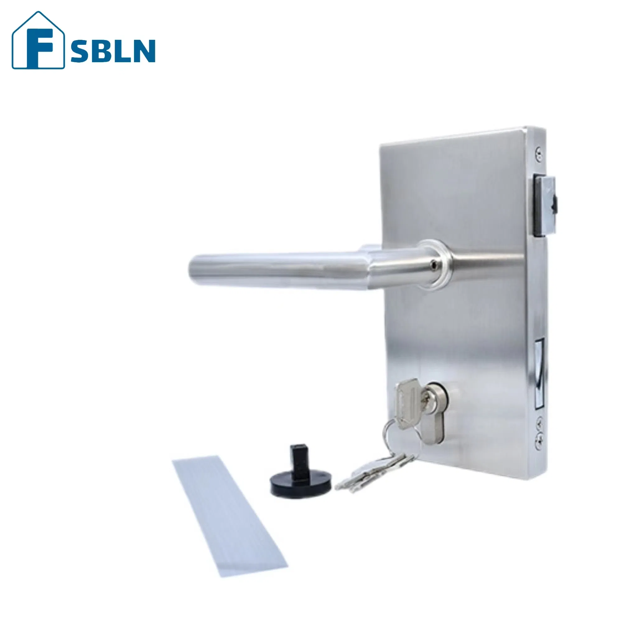 Office Furniture Stainless Steel Office Glass Door Lock for Zinc Alloy Key Lock Lever Home Door Locks Security