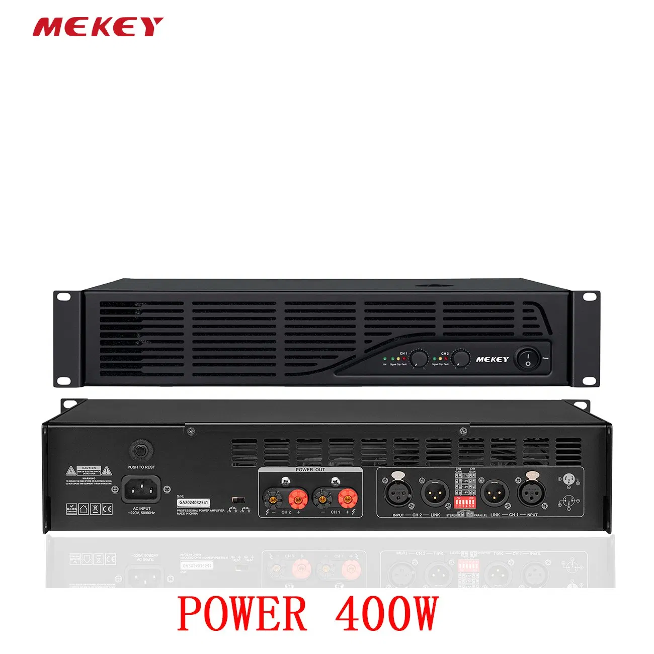 Профессиональный усилитель мощности Mekey MP-2604, 2 канала