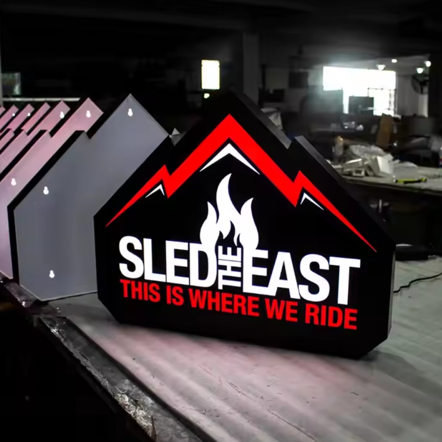 Customized Shop Name Sign Board Storefront display 3D LED Light Box
