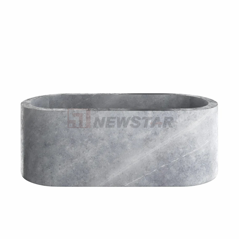 Luxury Stone Natural Marble Bathtub for Home Decoration Handmade Polished Marble Bathtub