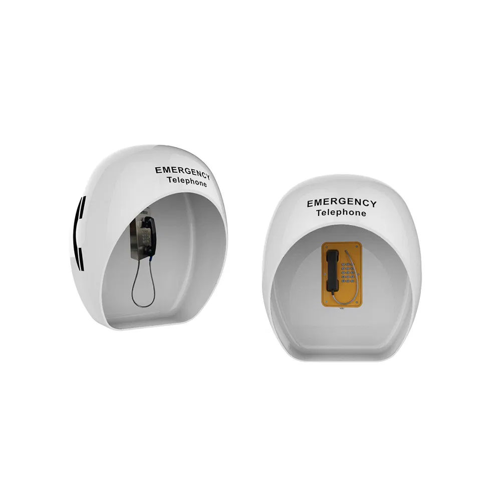 Fiberglass Acoustic Telephone Hood, Soundproof Booth, Wall or Pillar Mounted