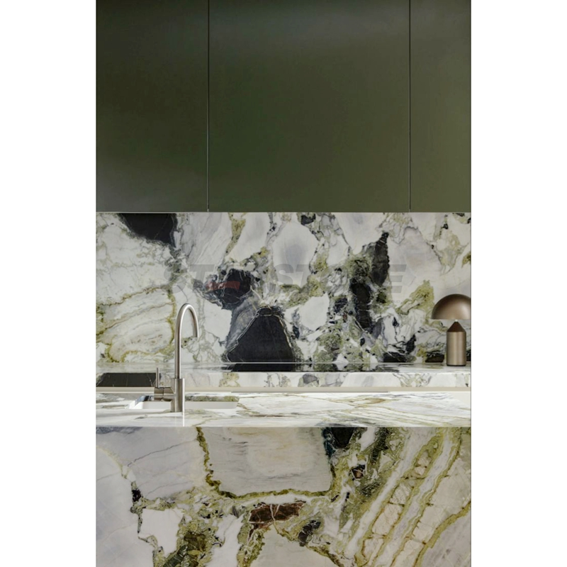 Starstone Cold Green Jade Luxury Marble Countertop for Kitchen