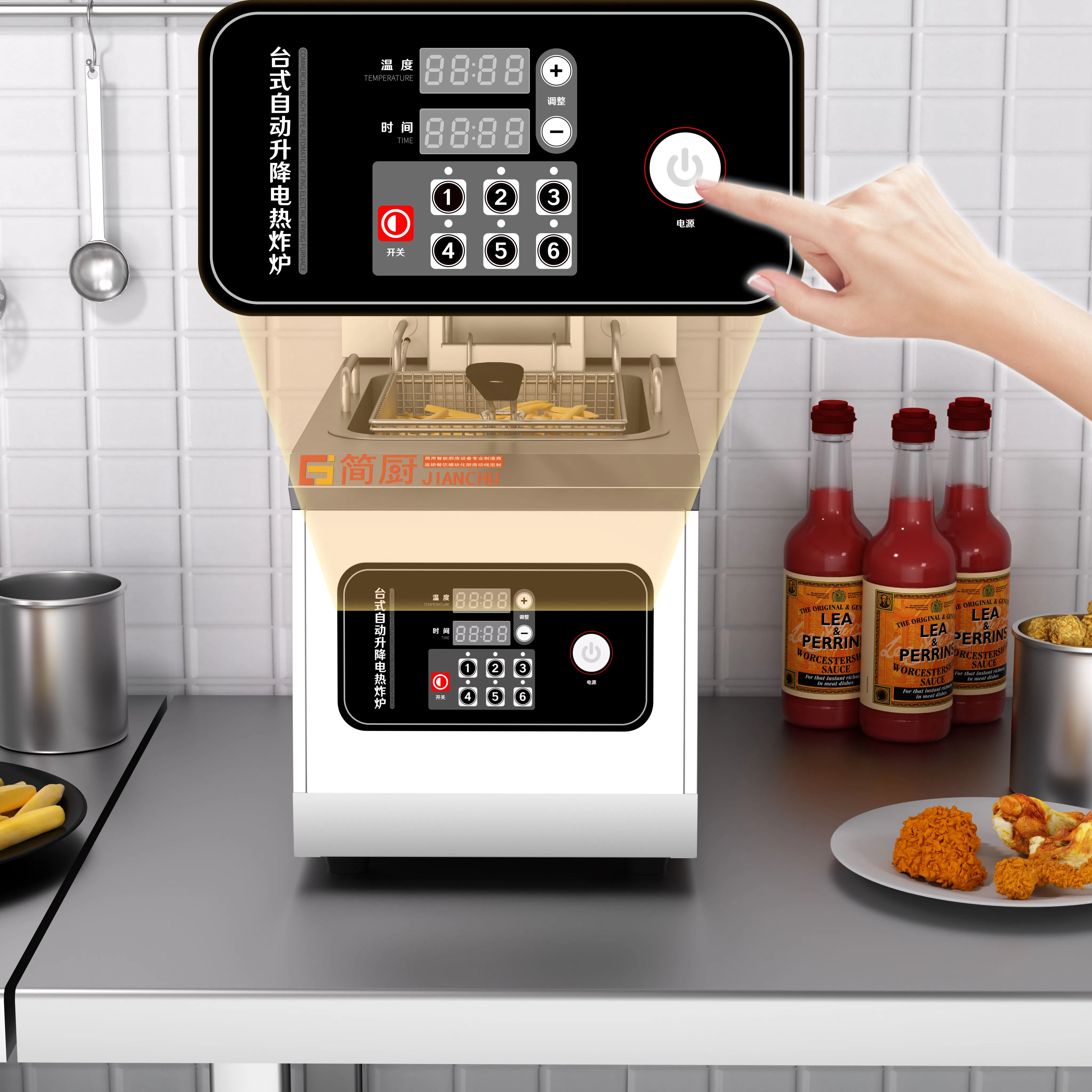 Fast Food Fryer Machine with 50-200°C Cooking Temperature Range