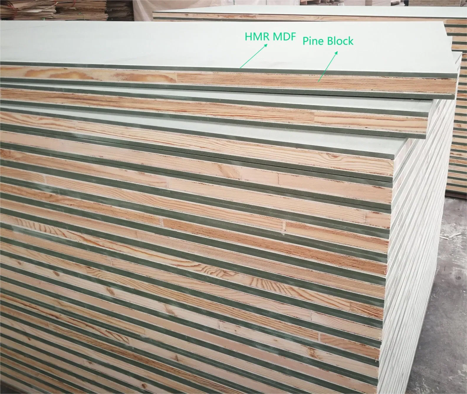 42mm Melamine MDF Lamianted Pine Blockboard Both Sides for the door