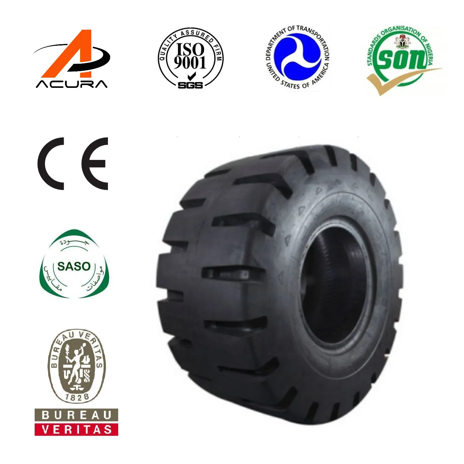 Double Coin Aeolus 24.00R35 E3 L3 Triangle Solid Rubber Industrial Tire