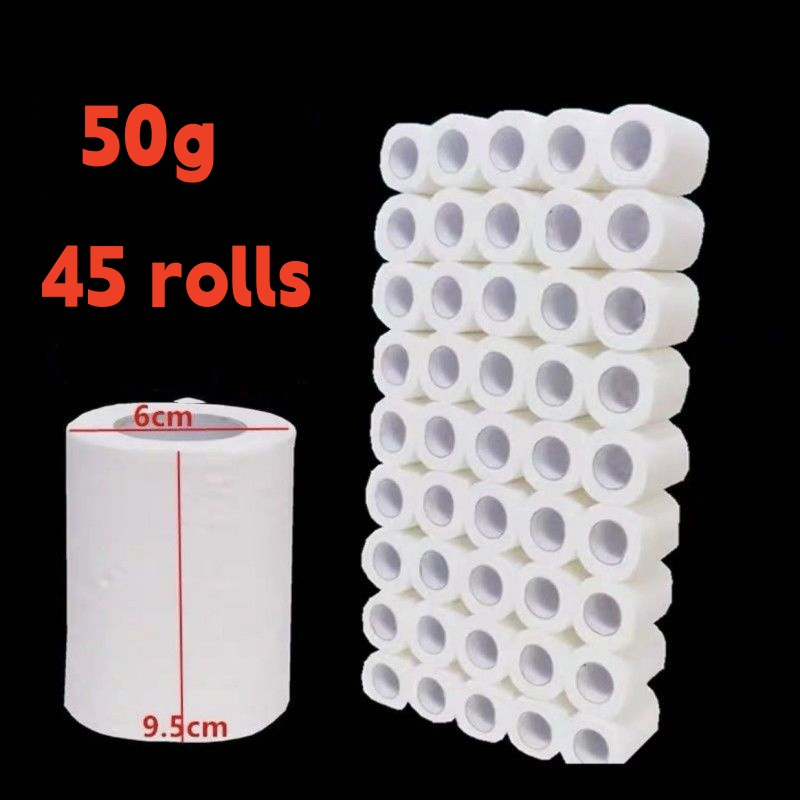 Wholesale Customized Brand Mixed Wood Pulp Embossed Biodegradable Packaging Skin-Friendly Soft Roll Tissue Toilet Paper