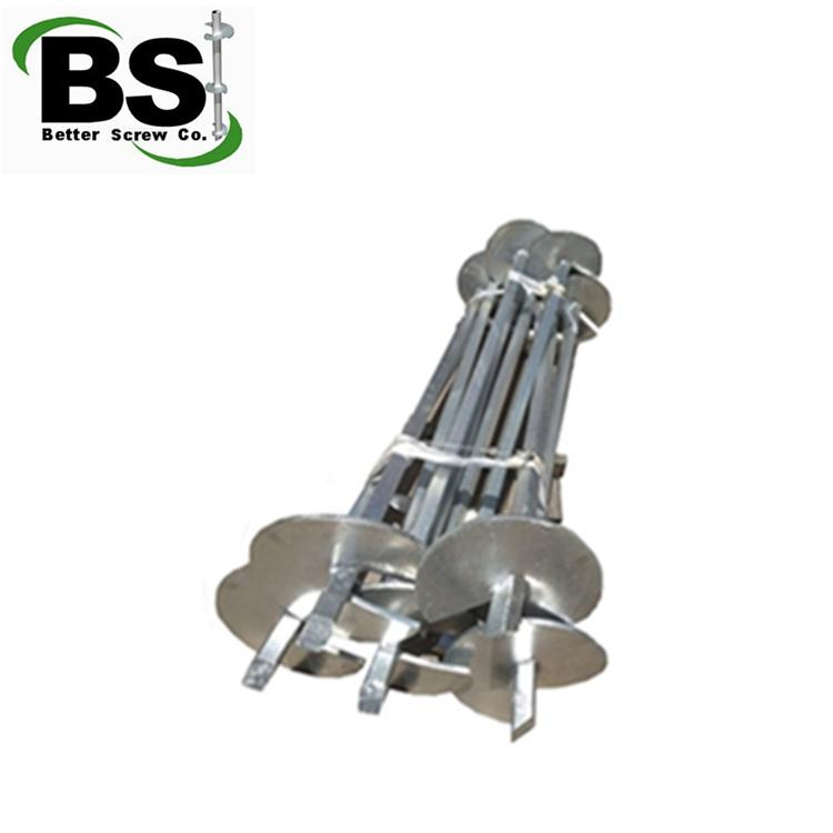 Square/Round Shaft Steel Helical Anchor/Helical Pier/Screw Piles