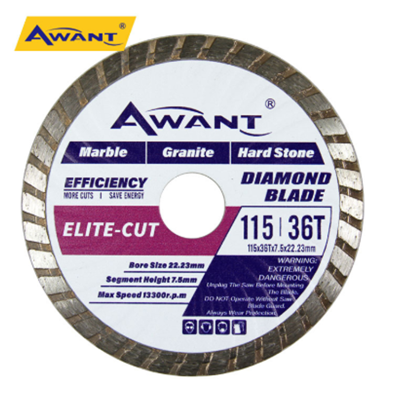 Hot Pressed Wave Turbo Diamond Saw Blade 115mm for Marble Granite Hardstone