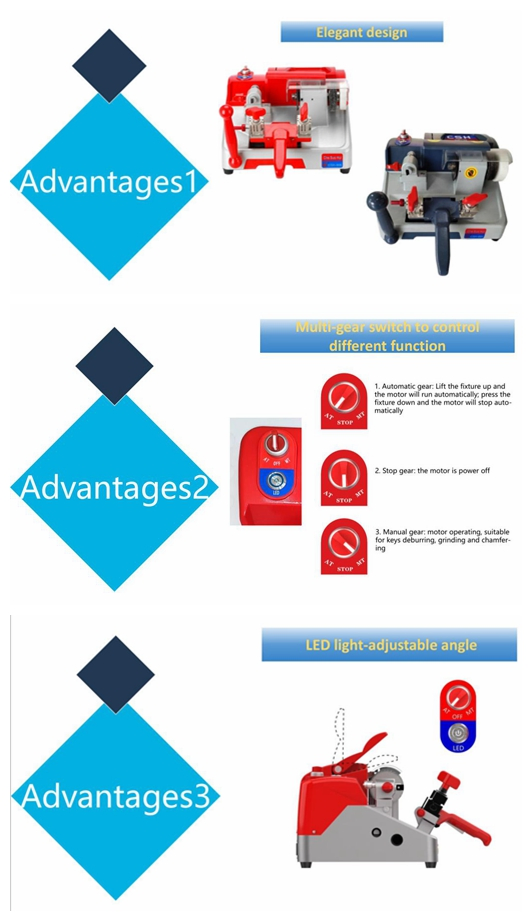Csh006 Professional Key Cutting Machine for Flat Keys Cylinder and Car Locks and Cruciform Keys