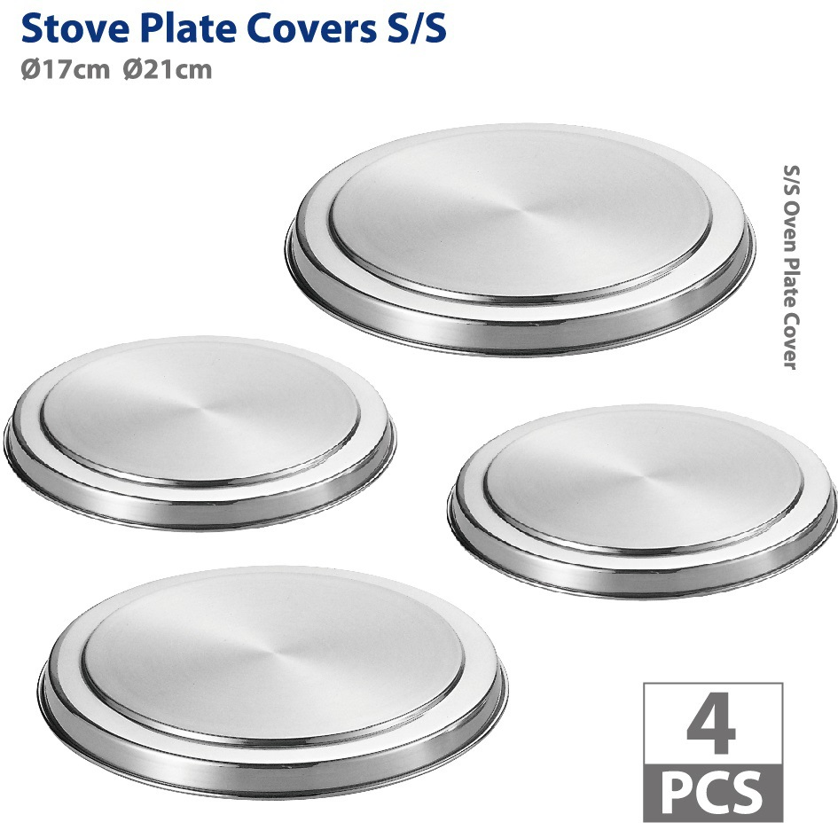 4-PC Steel Stove Lid Set Home Kitchen Utesils Houseware