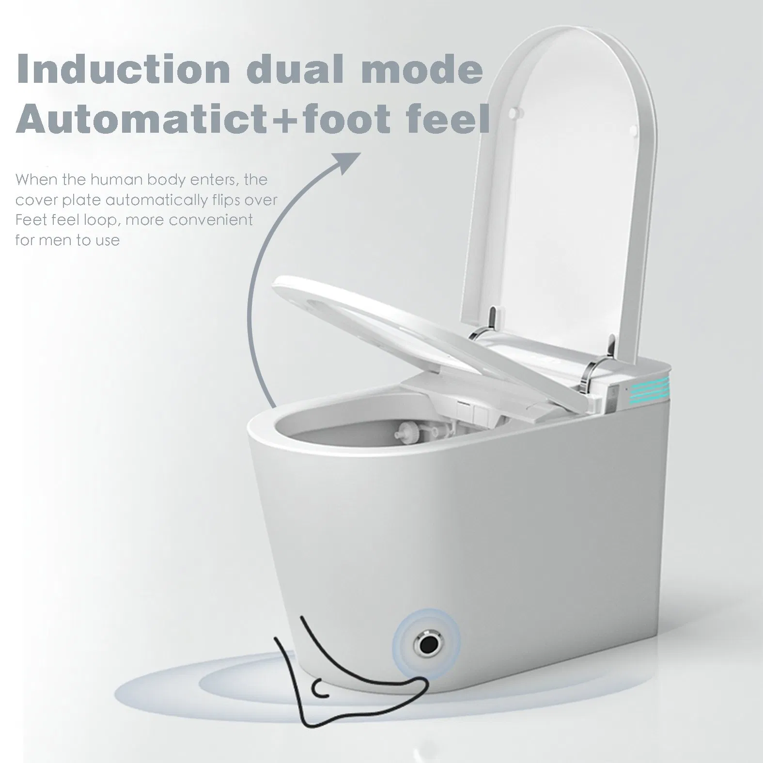 Ortonbath New Design Smart Toilet Bidet Combo with Bidet S Trap Auto Flush Remote Control Intelligent Warm Seat Smart Toilet