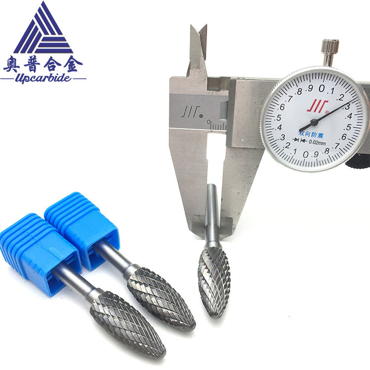 Single/Double Cut 1/4" Shank Tungsten Carbide Burrs Rotary Drill Bits File Burrs Set for Interior Contour Work Face Milling