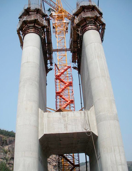 Scaffolding Tower and Steel Prop in Use for Concrete Construction