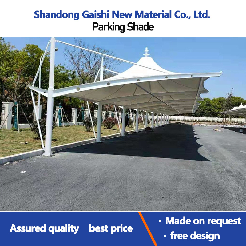 Umbrella Car Parking Shed Tensile Membrane Structure Carport Cantilever Parking Shade Canopy