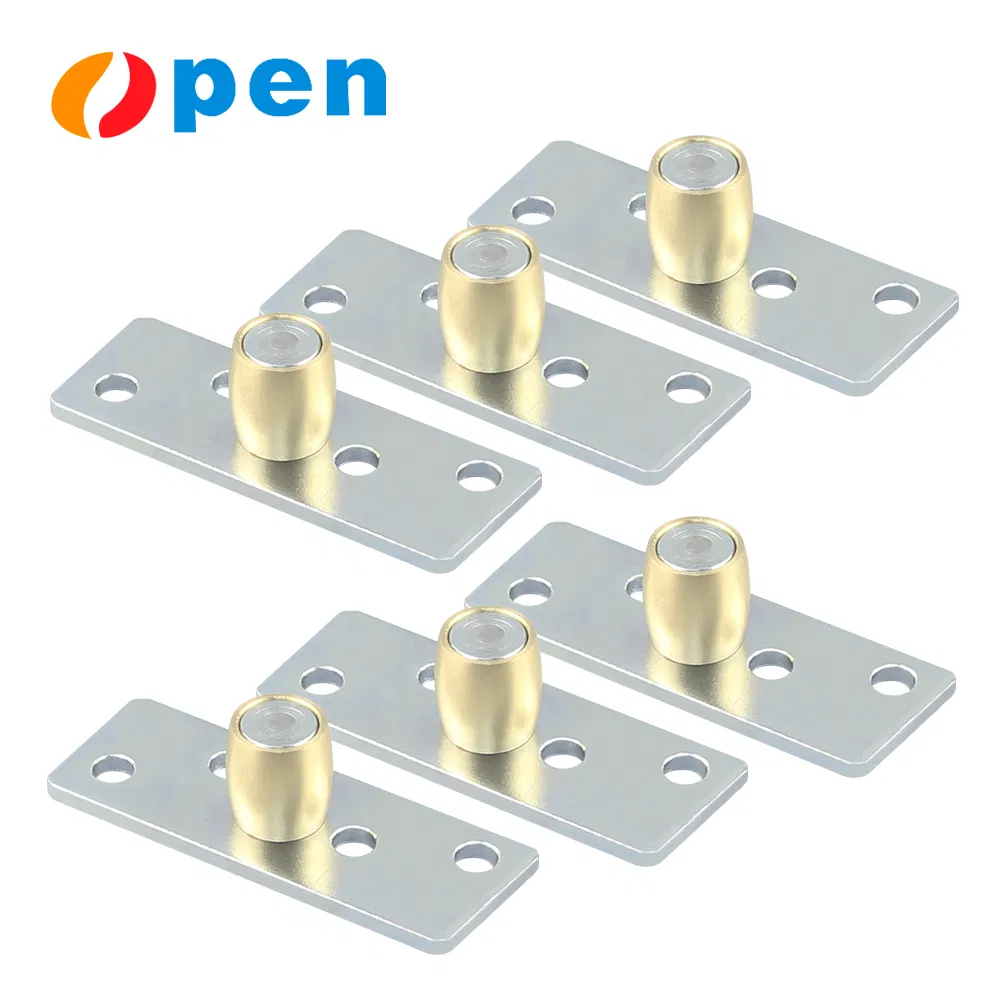 Barn Door/Sliding Door Hardware Kit, Including Floor Guide Rails and Rollers, Track Stoppers, and Sliding Door Hardware