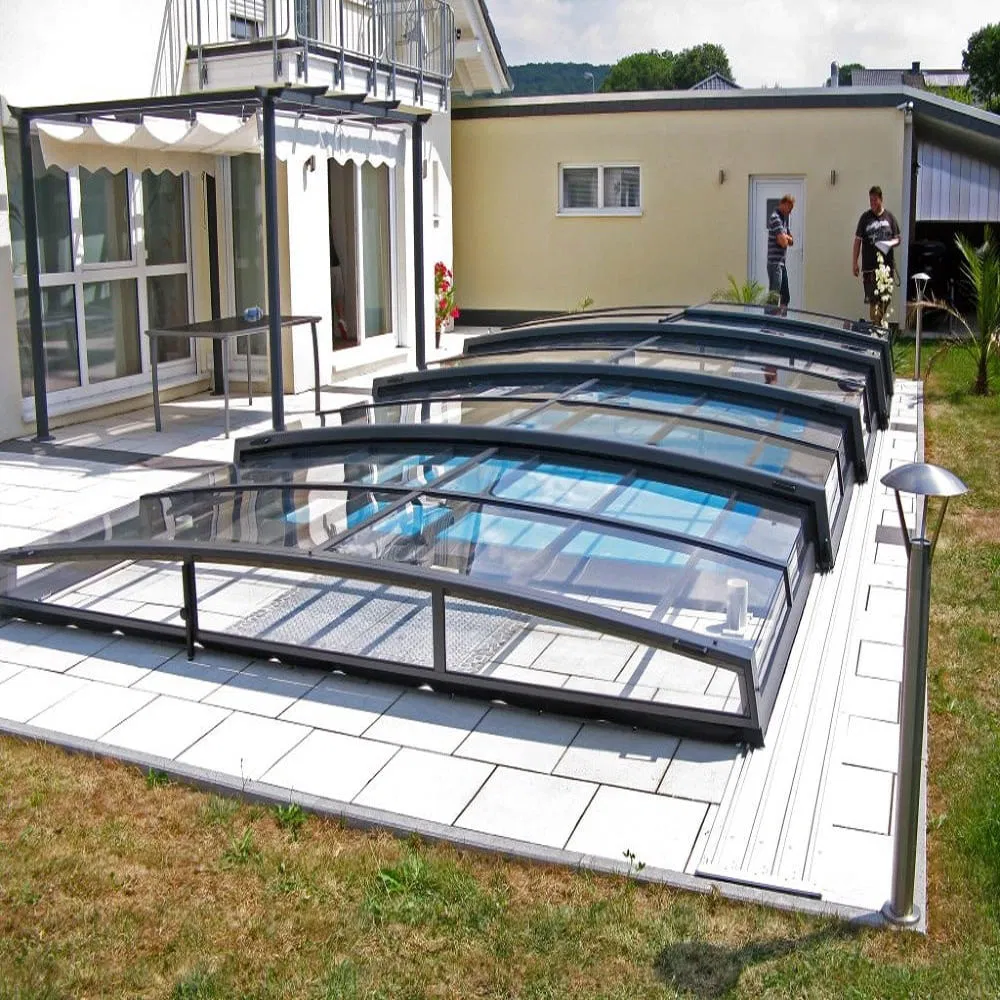 Telescopic PC Sheets Swimming Pool Screen Enclosure Patio Equipment Enclosures Pool Cover