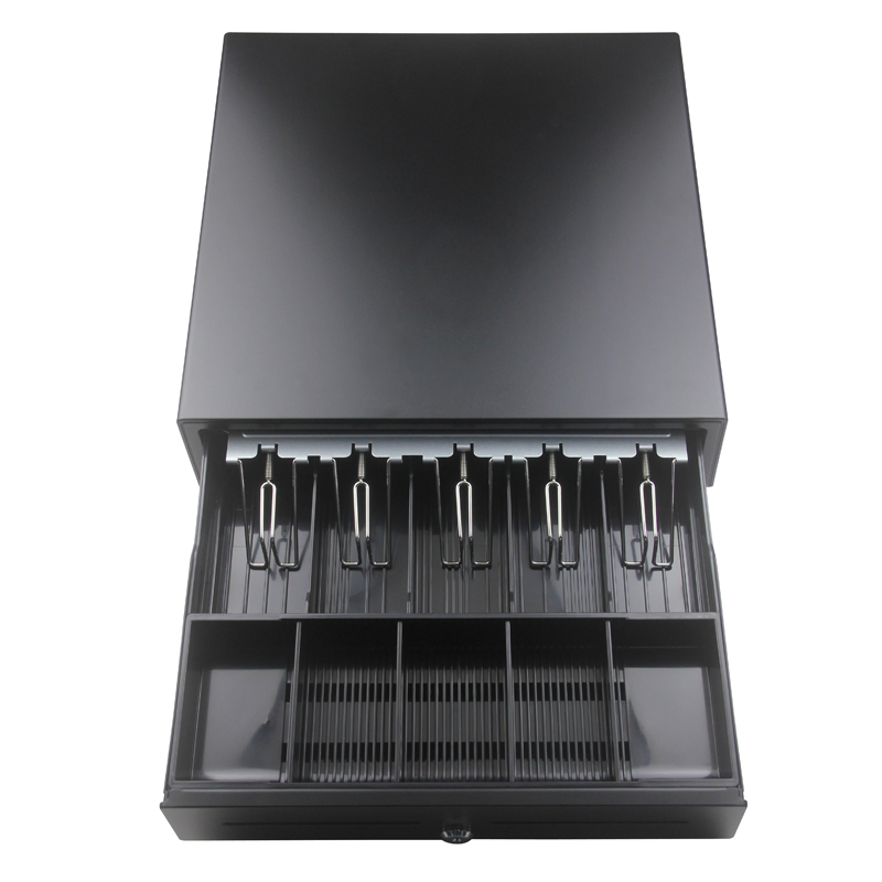 Lockable Insert POS Cash Register 5 Bill 5 Coin Adjustable Cash Drawer for Retail Store