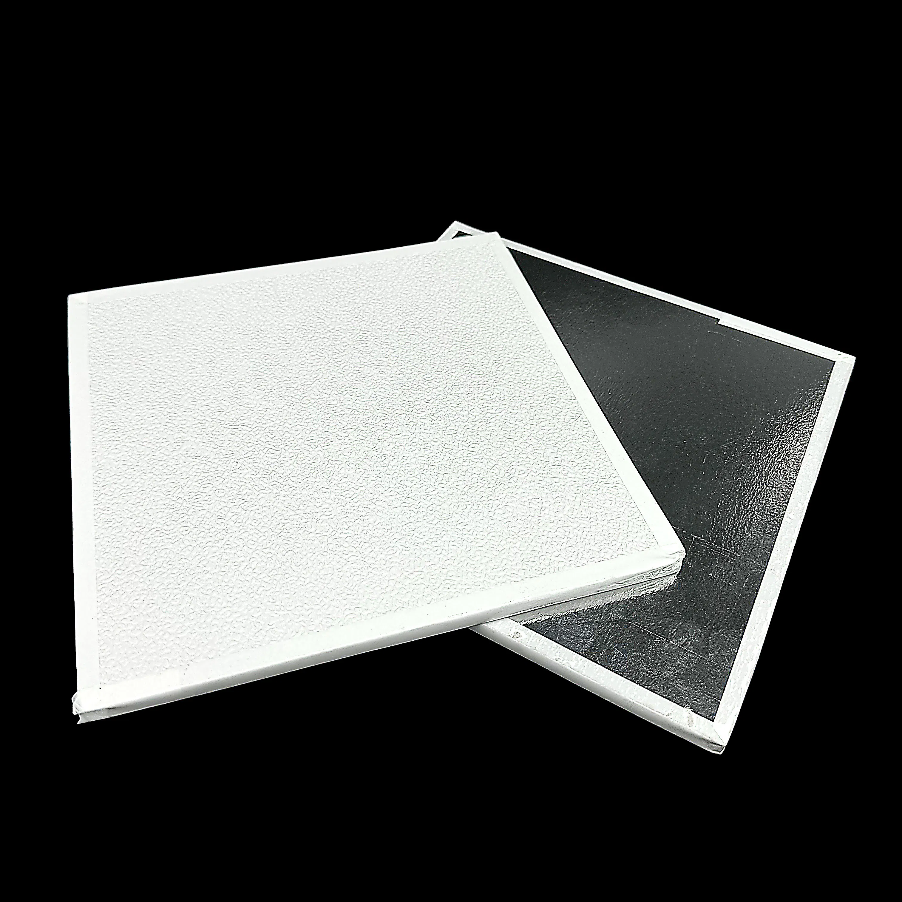 Aluminum Foil PVC Gypsum Ceiling Tile 595X595X7mm White Color Surface for Suspended T Grids Ceiling System