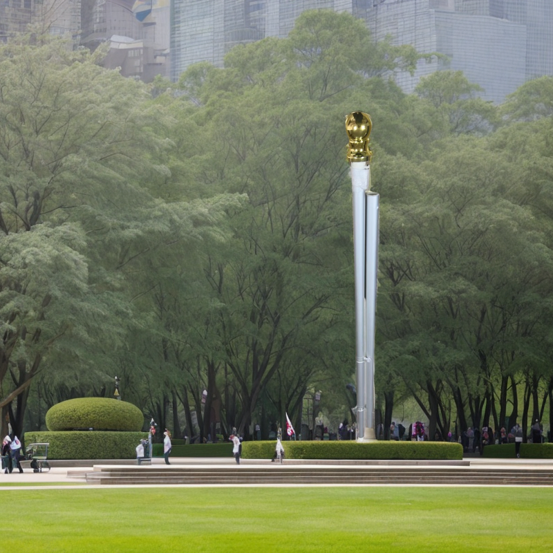 Stainless Steel Flag Rack with Powder Coating