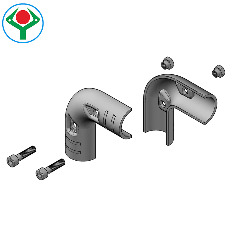 Ys-16 High Strength Round Corner Connector Round Angle Joint Set for Ergonomic Cart Handles