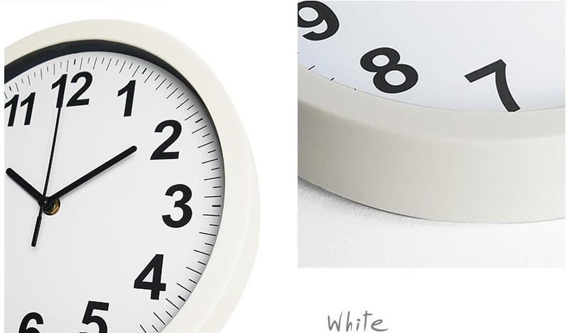 Hot Selling Home Products 10 Inch Simple Digital Mute Plastic Creative European Wall Clock