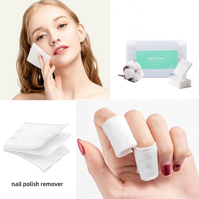 Premium Cotton Pads, Makeup Remover Pads, Hypoallergenic, Lint-Free, Pure Cotton