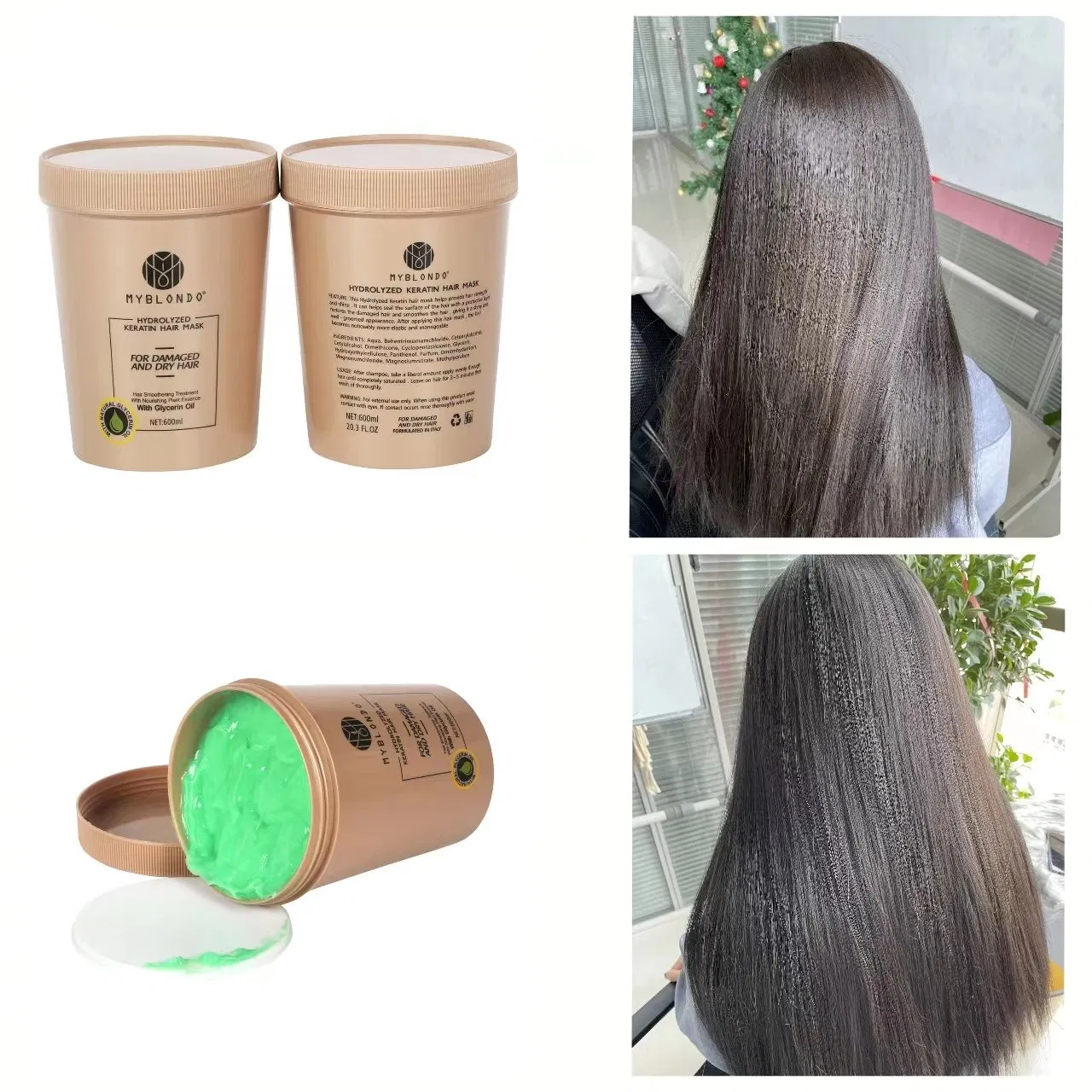 Hair Care Product Repair Damaged and Dry Hair Private Brand Hair Mask Treatment 600ml Professional Brand OEM
