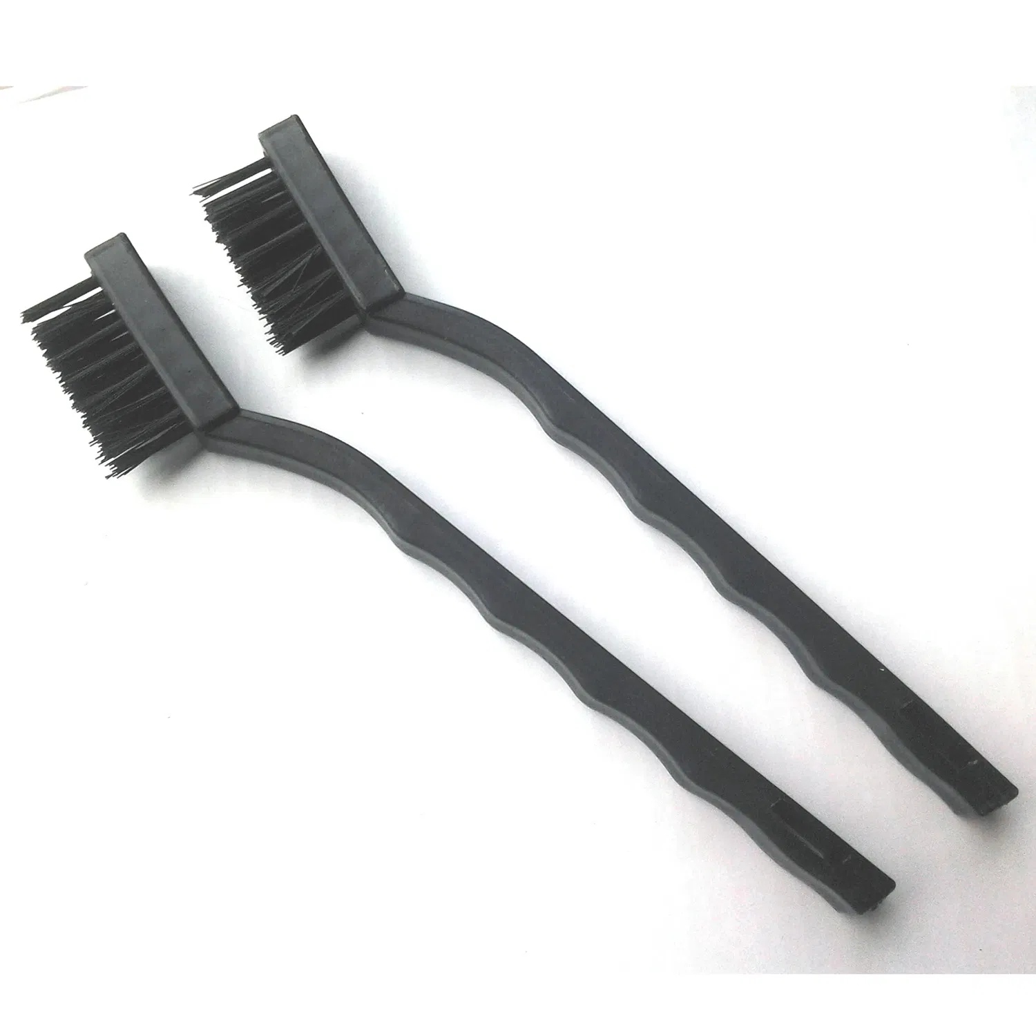 Щётка металлическая с пластиковой ручкой, черная